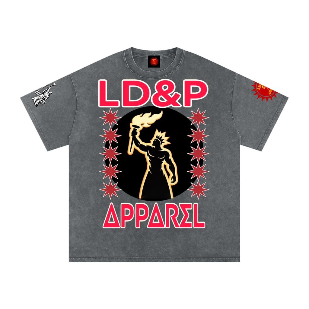 Snow Washed Oversized  LD&P Apparel Cotton T-Shirt