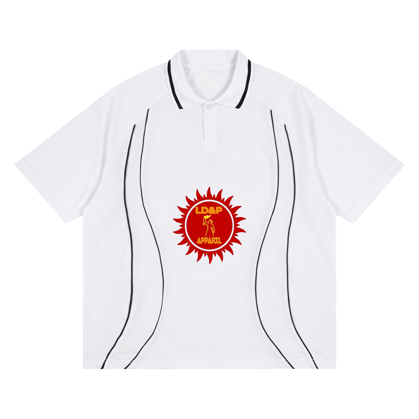 LD&P APPAREL Raglan Piping Polo Shirt