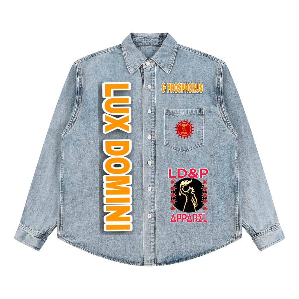 Unisex Vintage Wash Denim LD&P APPAREL Shirt