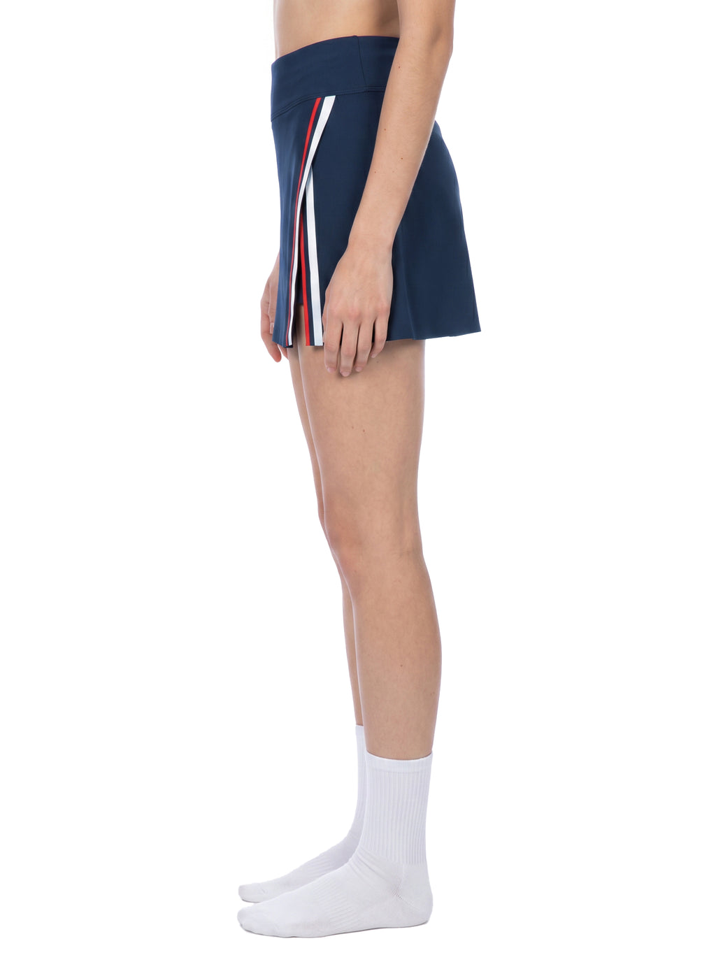 Women's A-Line Contrast Panel Slit LD&P APPAREL Skirt