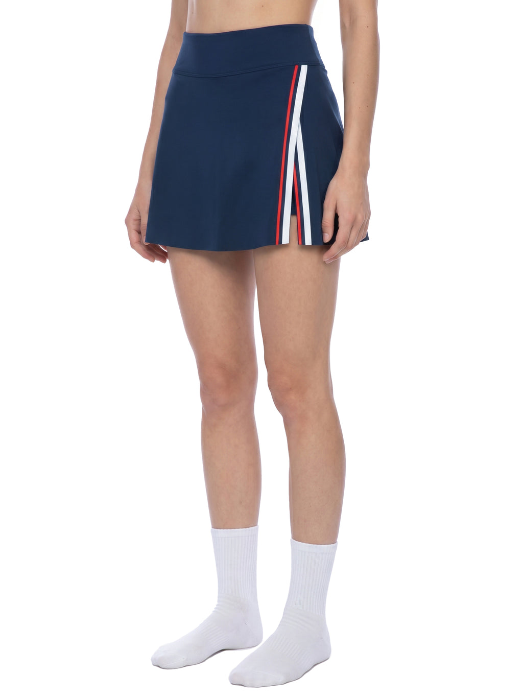 Women's A-Line Contrast Panel Slit LD&P APPAREL Skirt
